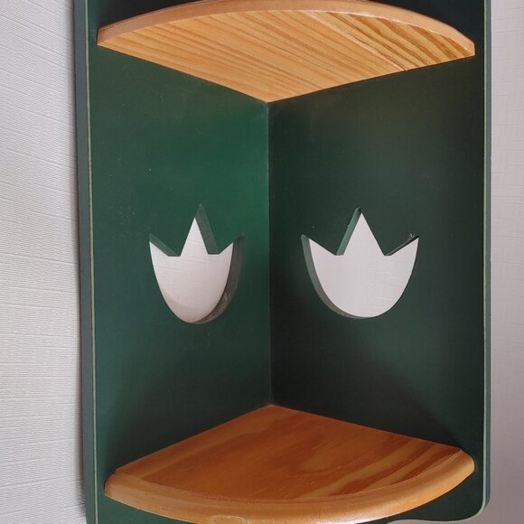 BEAUTIFUL Tulip Wall Shelf Wood Country Home Spring Decor - Picture 4 of 4